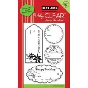 Happy Holiday Tags   Rubber Stamps 