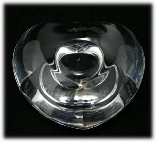 Orrefors Amour Heart Votive Candle Holder Crystal Art Glass 