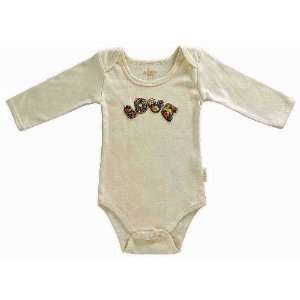    Organics by Tadpoles Cotton Hand Embroidered Rompers   Love Baby
