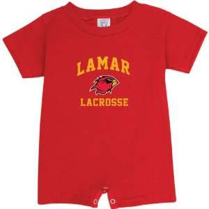  Lamar Cardinals Red Lacrosse Arch Baby Romper