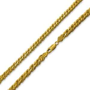    14K Gold Plated Silver 30 Rombo Chain Necklace 8mm Jewelry