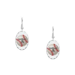    Earring Oval Charm Baseball Equals Life Artsmith Inc Jewelry