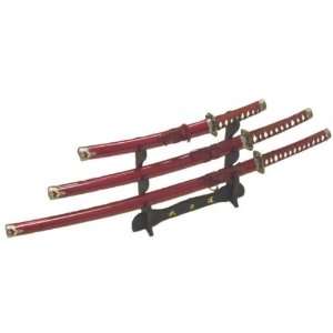  3pc Set Samurai Sword Set K0021 4ROLS 