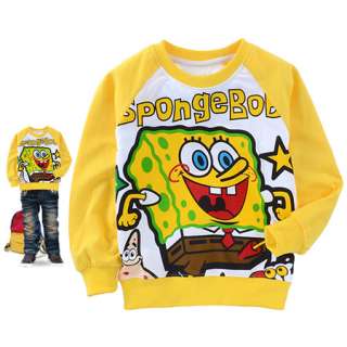 Yellow Kids Boys SpongeBob SquarePants T Shirt Coat 2 8 Years 6069 