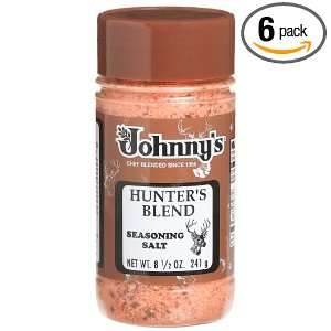 Johnnys Hunters Blend, Seasoning Salt, 8.5 Ounce Bottles (Pack of 6)