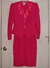 rimini hot pink skirt suit outfit size 6 guc flashy