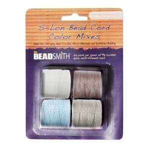  4 Spools Super lon #18 Cord Ideal for Stringing Beading 