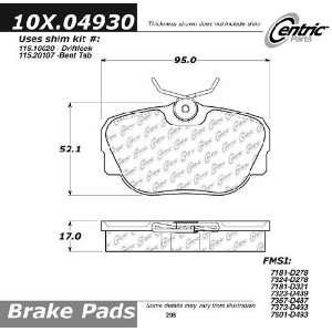  Centric Parts 104.04930 Posi Quiet Metallic Brake Pad with 