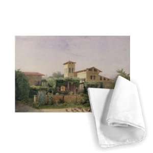  The Roman Baths, 1848 (w/c on paper) by   Tea Towel 100% 