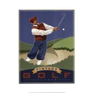  Vintage Golf   Bunker   Poster by Si Huynh (15.75x19.5 