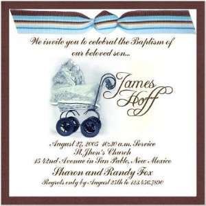   Christening and Baptism Invitations   Heirloom   Plaza Carriage Baby