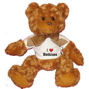  I Love/Heart Dieticians Plush Teddy Bear with WHITE T 