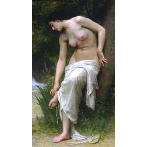   Glossy Stickers or Labels Bouguereau Apres le bain