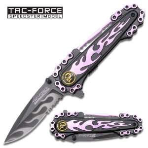 Collector,s Skull Chain Spring Assisted Pocket Knife Pink 