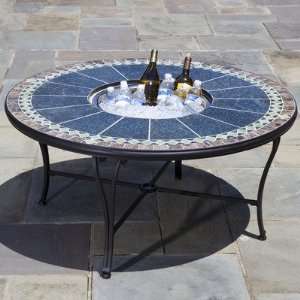   Ponte Beverage Chat Dining Table with Firepit Patio, Lawn & Garden
