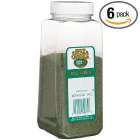 Spice Classics Dill Weed, 5 Ounce Plastic Bottles (Pack of 6)  