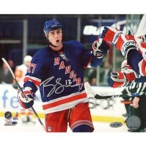 Brandon Dubinsky Autographed Rangers Blue Jersey Celebration 