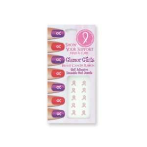  New   Breast Cancer Awareness Nail Jewels Case Pack 72 by 