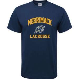  Merrimack Warriors Navy Youth Lacrosse Arch T Shirt 