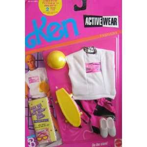  Barbie KEN Active Wear Fashions SKATE BOARDING (1989 