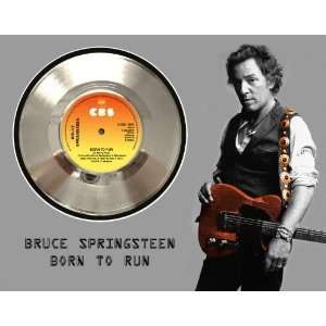  Bruce Springsteen Born To Run Framed Silver Record A3 