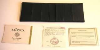 Vintage Mens Men Fine Elco Genuine Leather Wallet Black New Boxed For 