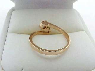 14k Pink Rose Gold Diamond Engagement Ring size 5.75  