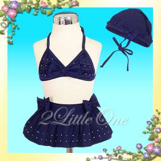 Blue Girl Swimsuit Swimwear Pageant Costume Size 5 6  