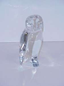 BACCARAT FRANCE CRYSTAL OWL MARKED  