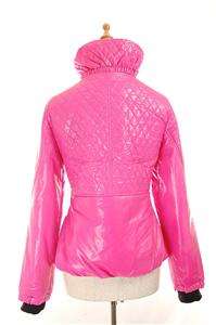   Kate Spade Puff Collar Quilted Polyfill Jacket Coat Fuchsia Pink 2 4 6