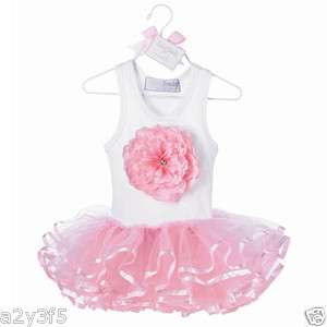 Mud Pie Baby Buds Girl Pink Buds Tutu Dress (12 18M) and Other 