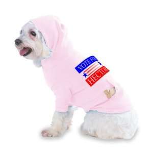 VOTE FOR HECTOR Hooded (Hoody) T Shirt with pocket for your Dog or Cat 