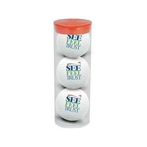   Wilson 3 Ball Sleeve See Feel Trust Logo Golf Balls