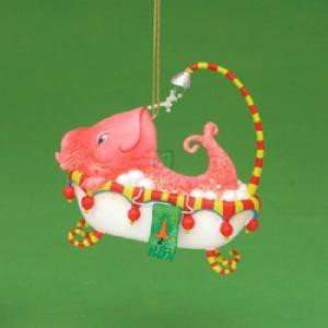  4.5 POLYRESIN WHIMZELS TUBBY FISH IN BATH ORNAMENT 