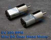 pc 6V 220 RPM mini size DC gear head Motor Robotic RC  