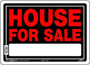 HOUSE FOR SALE with Blank   10 x 14 Aluminum Sign 045899382165 