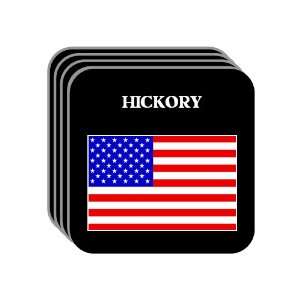 US Flag   Hickory, North Carolina (NC) Set of 4 Mini Mousepad Coasters