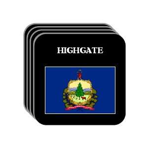 US State Flag   HIGHGATE, Vermont (VT) Set of 4 Mini Mousepad Coasters