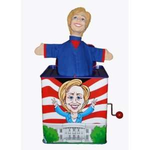 Hillary Clinton Jack in the box toy CAMPAIGN