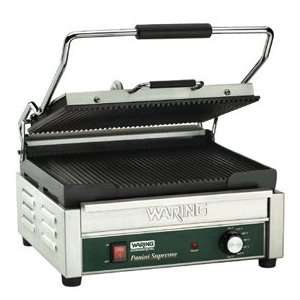 Waring Panini Grill Press   Supremo   Grooved Top and Bottom   11 x 