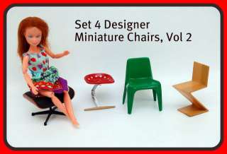 DESIGNER set 4 Miniature Chair 112 Modern Vol 2 NIB  
