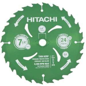 Hitachi 320843 7 1/4 in 24 Tooth Green Urethane Coated Circular Saw 