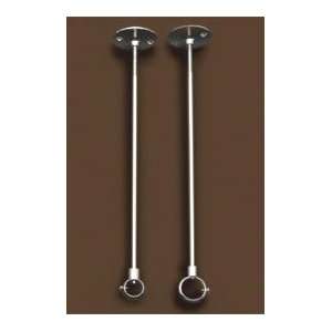  36 Ceiling Rod Support   3/4 OD Loop   Chrome