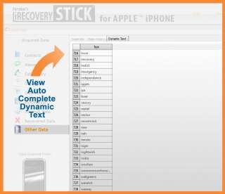 iPhone iRecovery Spy Stick Spyware Data Recovery Recover Deleted Texts 
