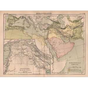 1884 Antique Map of the Mohammedan Empire from Encyclopedia Britannica
