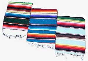   Cotton Serape Saltillo Mexican Blanket hot rod cover throw rug  