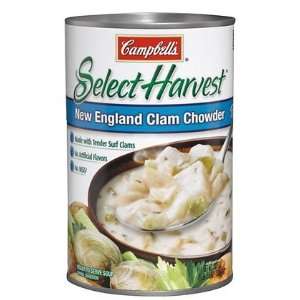 Campbells Select New England Clam Chowder Easy Open, 18.8 oz Cans, 12 