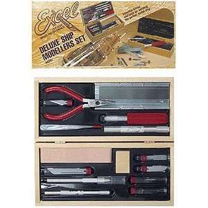  Excel Hobby Deluxe Ship Modelers Tool Set (Wooden Box 