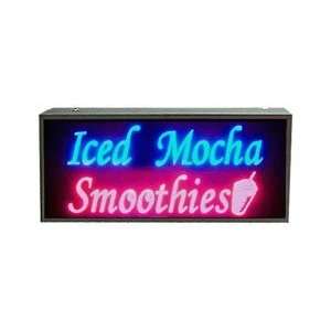Iced Mocha Smoothies Simulated Neon Sign 16 x 39
