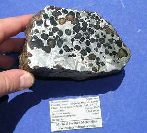RARE pallasite meteorite from Russia, SEYMCHAN  